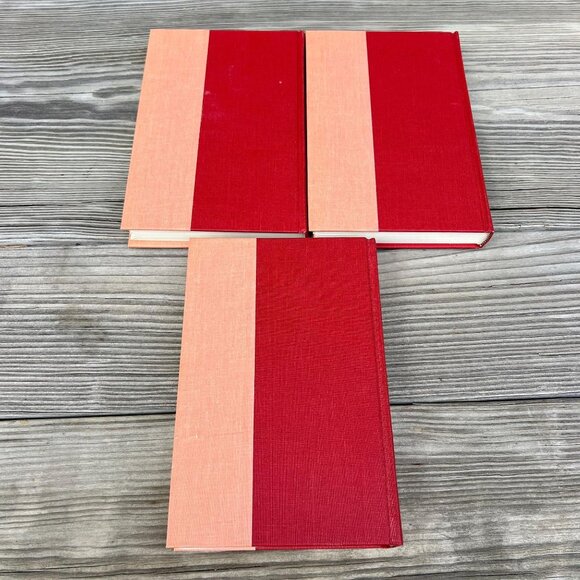 Jane Austen Novels, Set of Three Books, Red & Peach Vintage Hardcovers - Picture 3 of 8